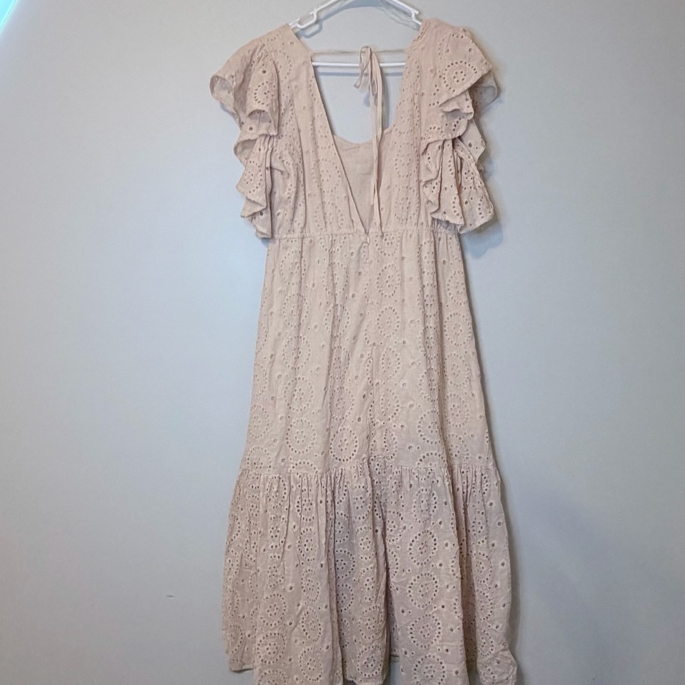 HYFVE Pinkish Cream Eyelet Maxi Dress - Picture 2 of 11